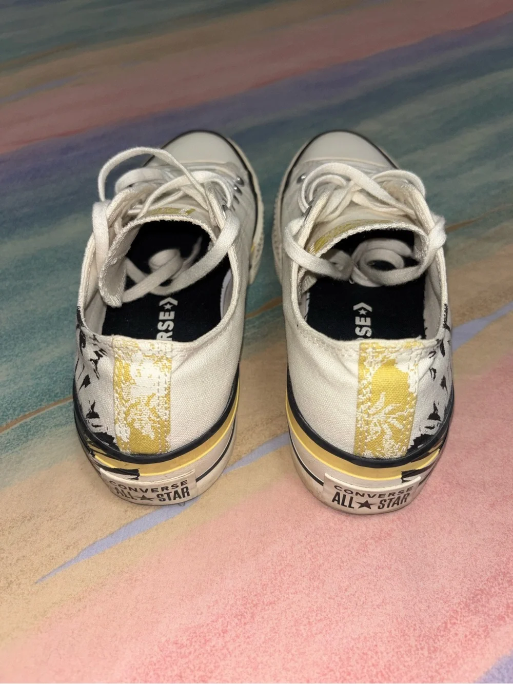 Converse CTAS Low Platform Sneakers size 7 shoes Egret Saturn Gold